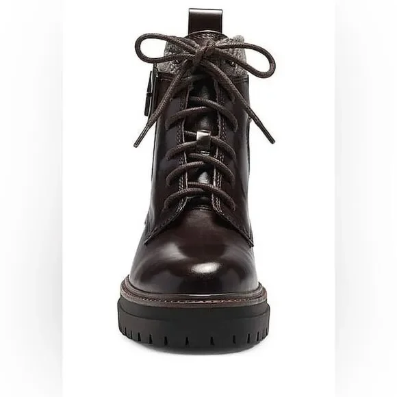 Louise Et Cie Saliha Chunky Brown Leather Lug sole moto chic Boot 11M/43 NWOB - Picture 3 of 10